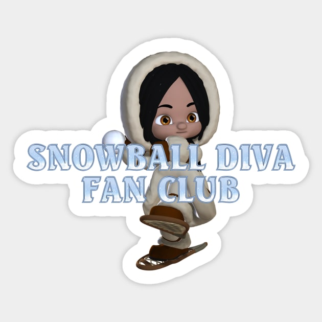 Snowball Diva Fan Club Sticker by teepossible